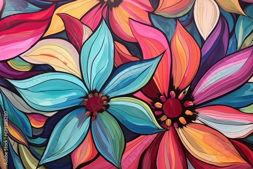 Colorful flower pattern