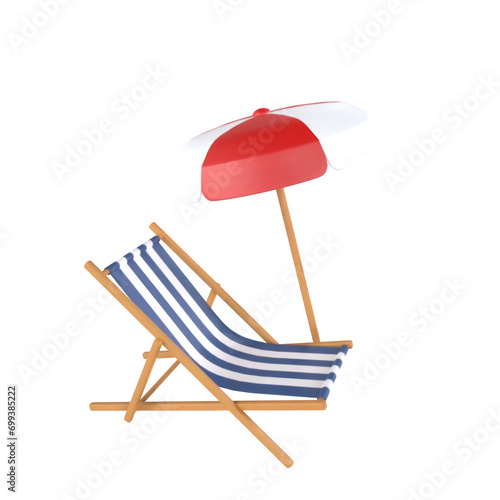 3D beach umbrella