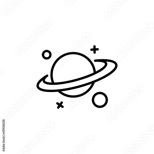 Solar planet outline icons, science minimalist vector illustration ,simple transparent graphic element .Isolated on white background