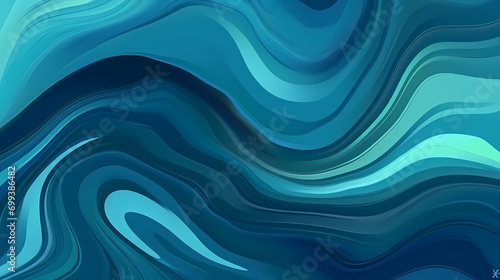 Digital technology blue rhythm wavy line abstract graphic poster web page PPT background with generative