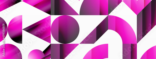 Geometric minimalism with triangles and circles. Blend of basic shapes creating serene, visually pleasing compositions. Wallpaper, banner, background, landing page, wall art, invitation, prints