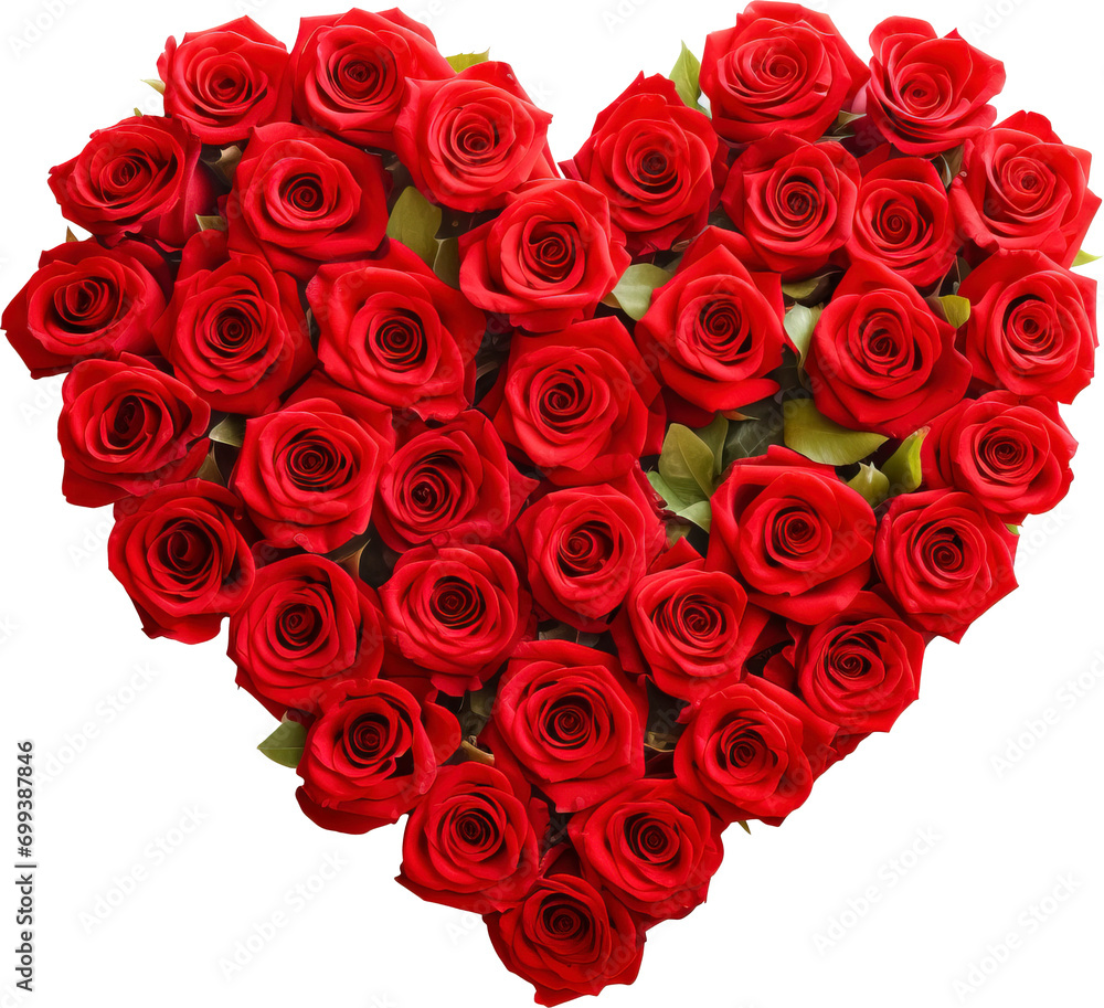 Heart of roses isolated on transparent background Heart of roses isolated on transparent background