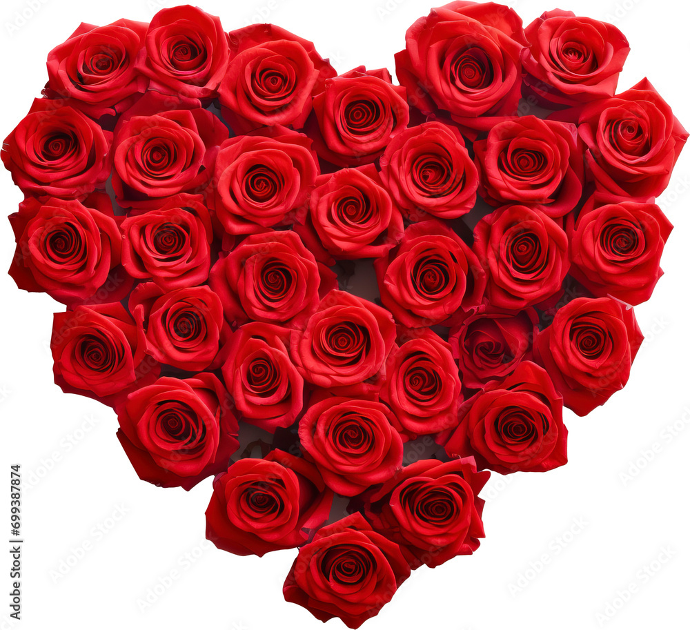Heart of roses isolated on transparent background Heart of roses isolated on transparent background