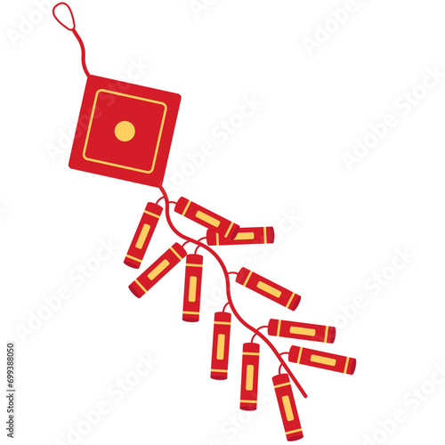 Chinese New Year Firecrackers Illustration