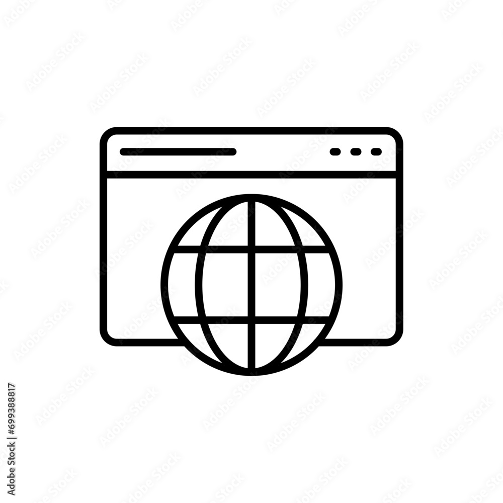 Web browser outline icons, minimalist vector illustration ,simple transparent graphic element .Isolated on white background Web browser outline icons, minimalist vector illustration ,simple transparent graphic element .Isolated on white background