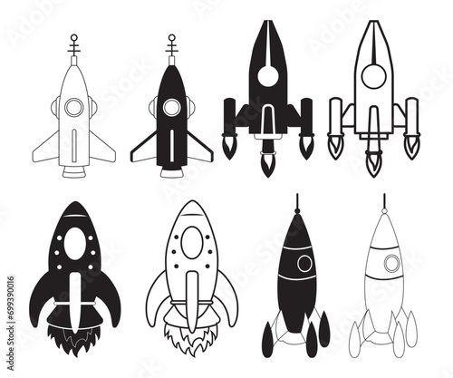 Rocket, Rocket svg Bundle, Spaceship, Rocket Clipart, Mid Century Vintage Rockets, Rocket Ship, Space Shuttle