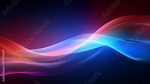 Digital technology blue rhythm wavy line abstract graphic poster web page PPT background with generative