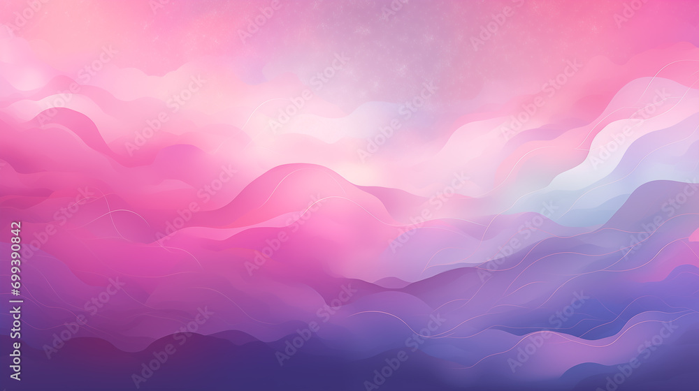 Cosmic Serenity - Pink and Purple Gradient Dreamscape
