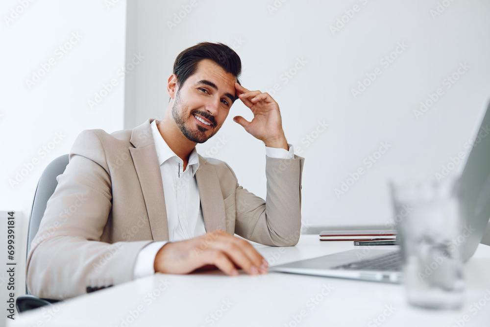 Business man businessman office technology professional suit job entrepreneur winner laptop happy Business man businessman office technology professional suit job entrepreneur winner laptop happy