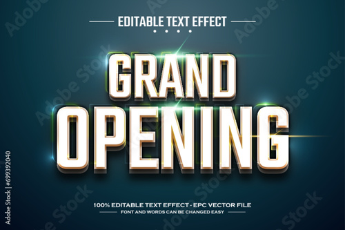 Grand opening 3D editable text effect template