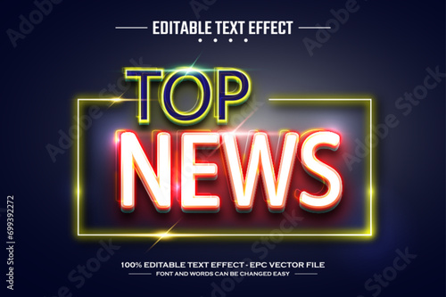 Top news 3D editable text effect template