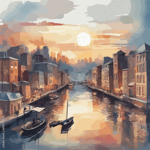 city sunset