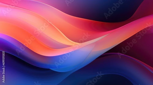 Chic gradient wave arrangement, multicolor gradient vibrant multicolored abstract arrangement