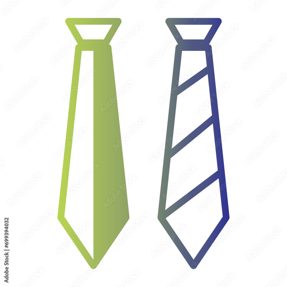 Fashion icon on line gradient style. tie icon Fashion icon on line gradient style. tie icon