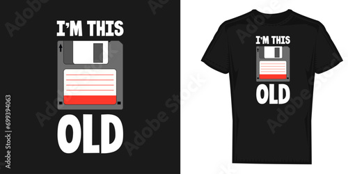 Floppy disk funny t-shirt design vector