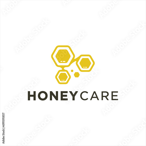 Honey Comb Logo Template Design, Emblem, Design Concept, Creative Symbol, Icon