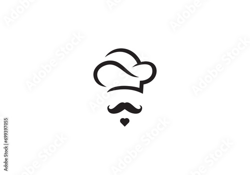 hat cook and chef logo. food, restaurant symbol design icon template