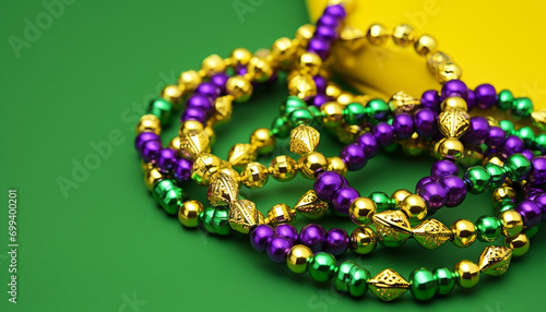 Shiny purple necklace, a symbol of elegance and wealth generated by AI