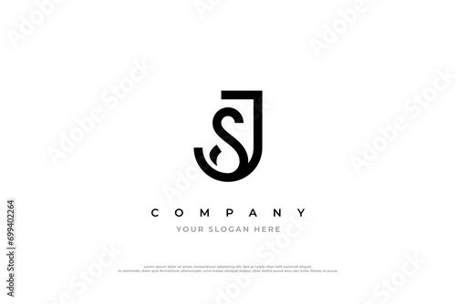 Initial Letter SJ or JS Logo Design