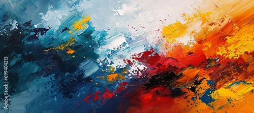 Panel kuchenny z motywem Abstract colorful paint art background. Generative AI technology.  