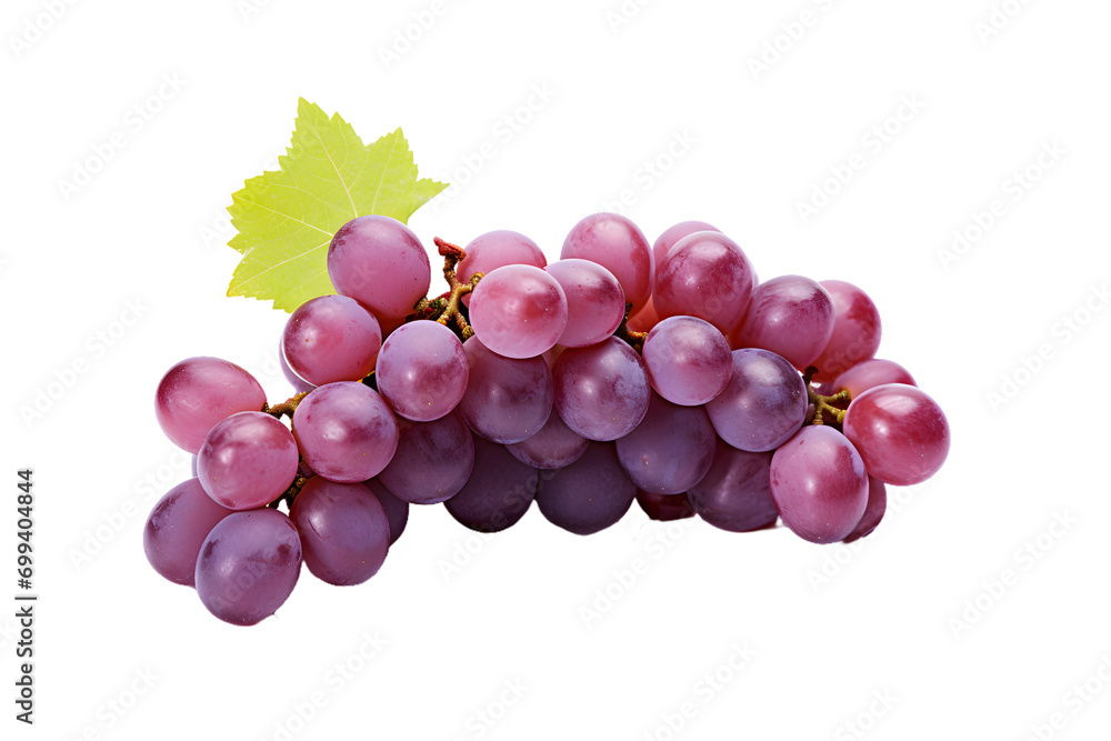 Fototapeta premium Red grapes bunch isolated on white background