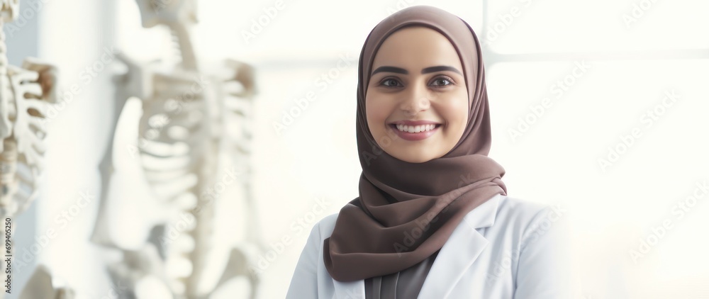Arabic Woman Chiropractor Profession Career Good Looking Concept Generative AI Arabic Woman Chiropractor Profession Career Good Looking Concept Generative AI