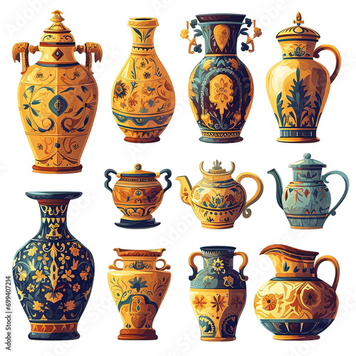 Vase Set Illustration