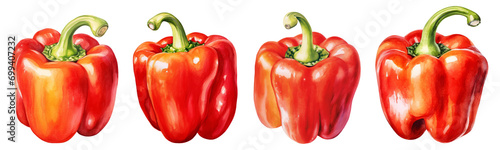 Stampa su tela Red bell pepper png collection