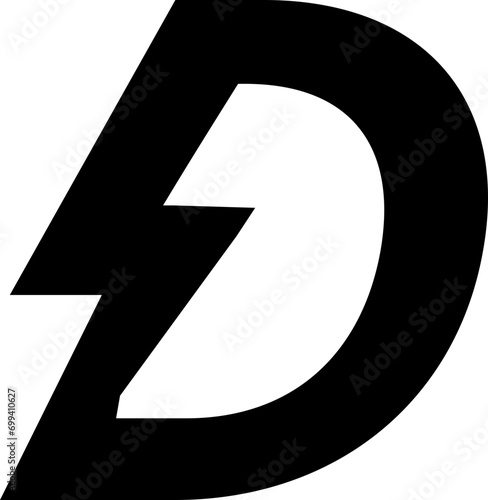Flash Electric Font Alphabet D