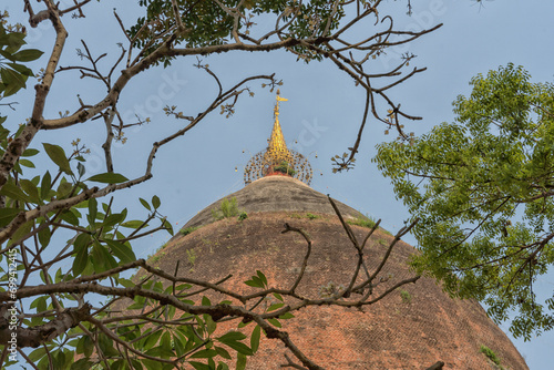 Top of Paya Gyi Stupa at Sri Ksetra Pyu Ancient City in Pyay, Myanmar photo