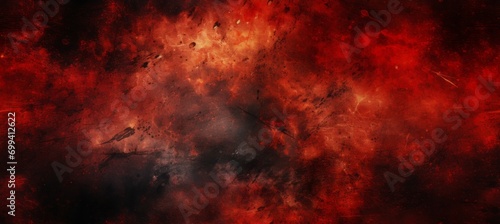 Abstract red grunge background. Generative AI technology.	
