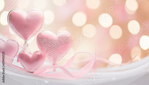 Pastel colored heart background
