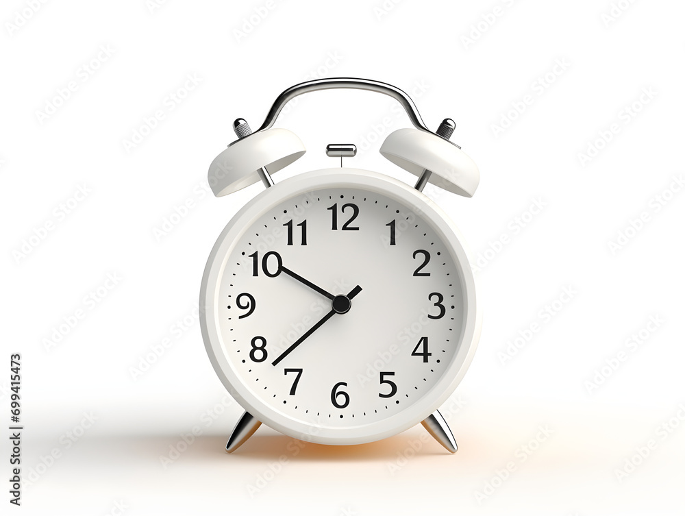 isolated retro alarm clock in white background isolated retro alarm clock in white background
