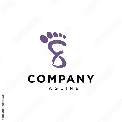 
Letter F Foot logo icon vector template.eps