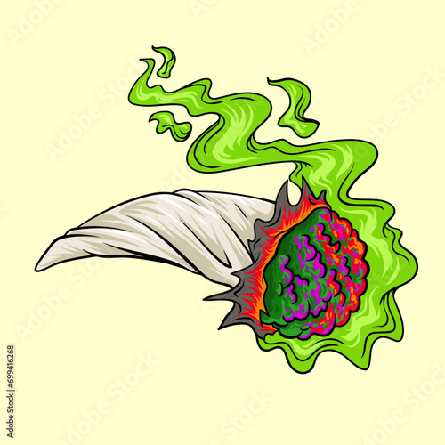 cannabis joint vector concept