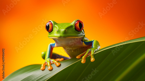 little frog close up ai visual concept