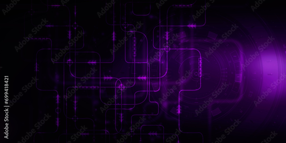 2d illustration Abstract futuristic electronic circuit technology background 2d illustration Abstract futuristic electronic circuit technology background