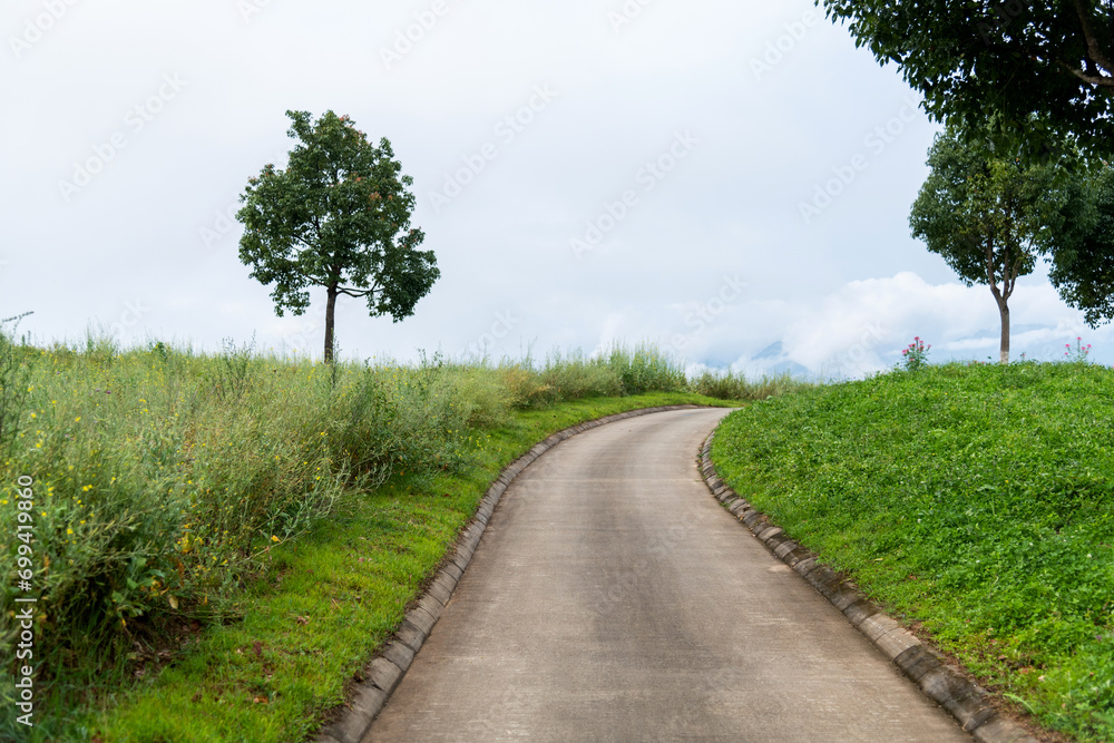 Landscape of empty country path Landscape of empty country path