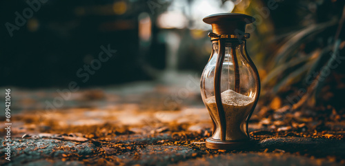 The hourglass is located on the right-hand side and has a light that shines brightly when it's dark to see the background image, art image, background image