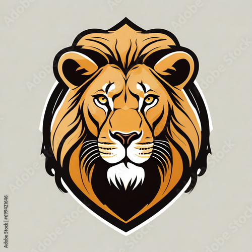 lioness logo icon isolated on white background © BHAGWATI