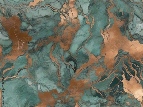 Rustic Elegance: Copper Patina Marble with Timeless Allure