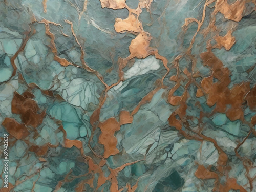 Aged Artistry: Weathered Copper Marble in Vintage Elegance