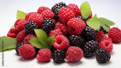 Variation of fresh berries in the studio