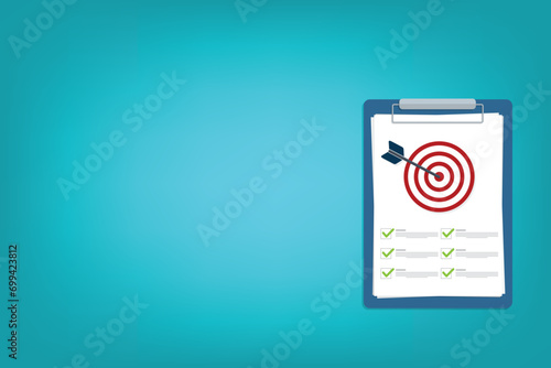 Successful completion of business tasks. Checklist with a business tasks completed.	