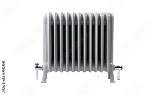 Steel Oil-Filled Radiator for Quiet and Cozy Heating on White or PNG Transparent Background