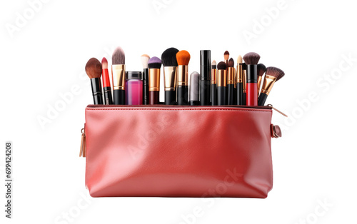 Stylish Makeup Bag with Enhanced Essential Sophistication on White or PNG Transparent Background