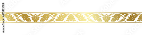 abstract floral border seamless golden paper border woodcarving decorative pattern