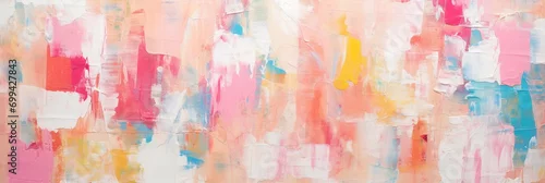 Panel kuchenny z motywem Fragment of multicolored texture painting. Abstract art background. oil on canvas. Rough brushstrokes of paint. Closeup of a painting by oil and palette knife. Highly-textured, high quality details. 