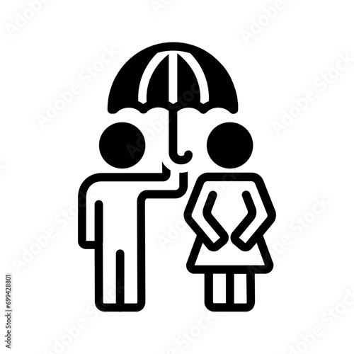 Solid black icon for Courteous