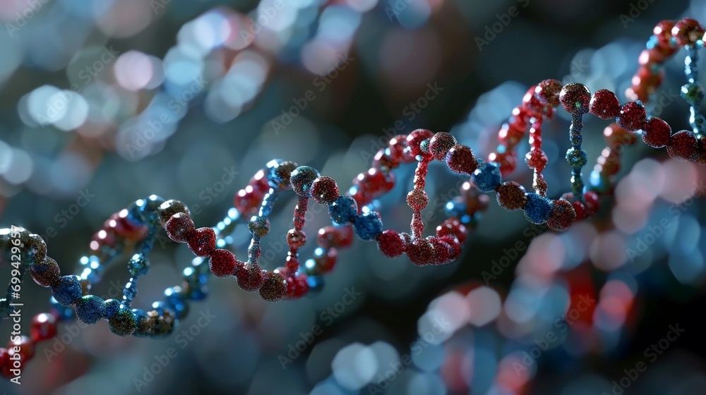 DNA molecules background, 3d DNA Medical science background.